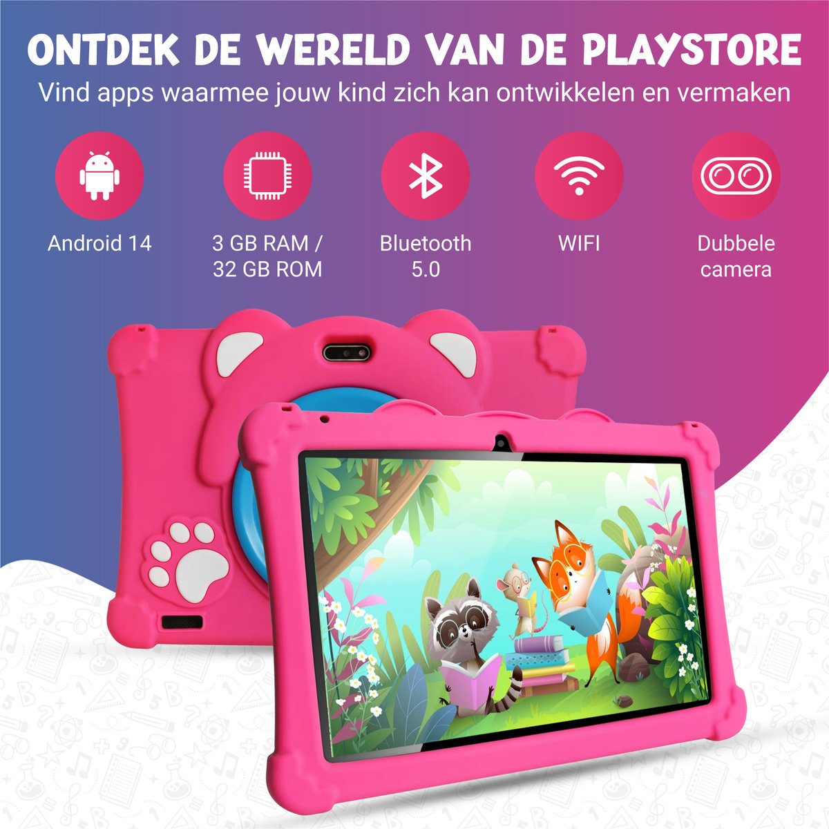 Tablette Rock&Rose pour enfants - 10,1 pouces - Rose