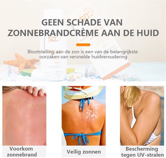 Zonnebrandcrème beschermt tegen de zon