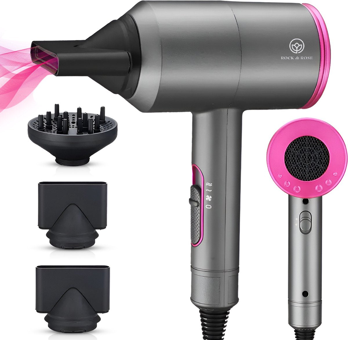 Sèche-cheveux Rock&amp;Rose avec diffuseur