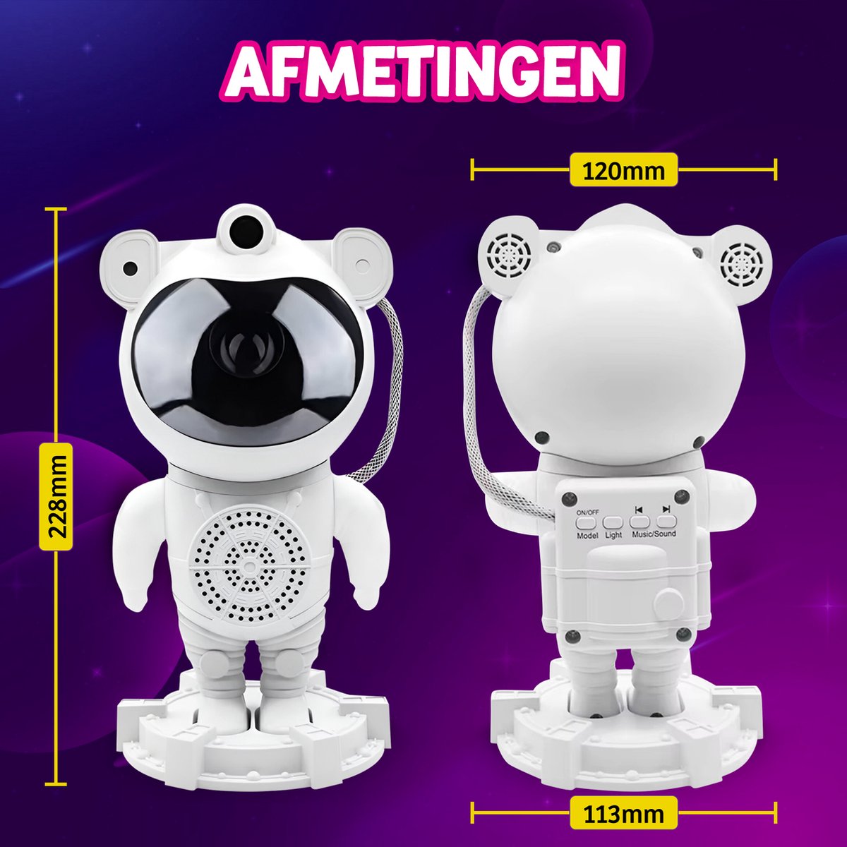 Rock&Rose Astronaut Sterren Projector