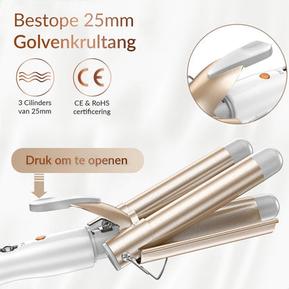 Rock&Rose Wafeltang Haar - Wit / Beige