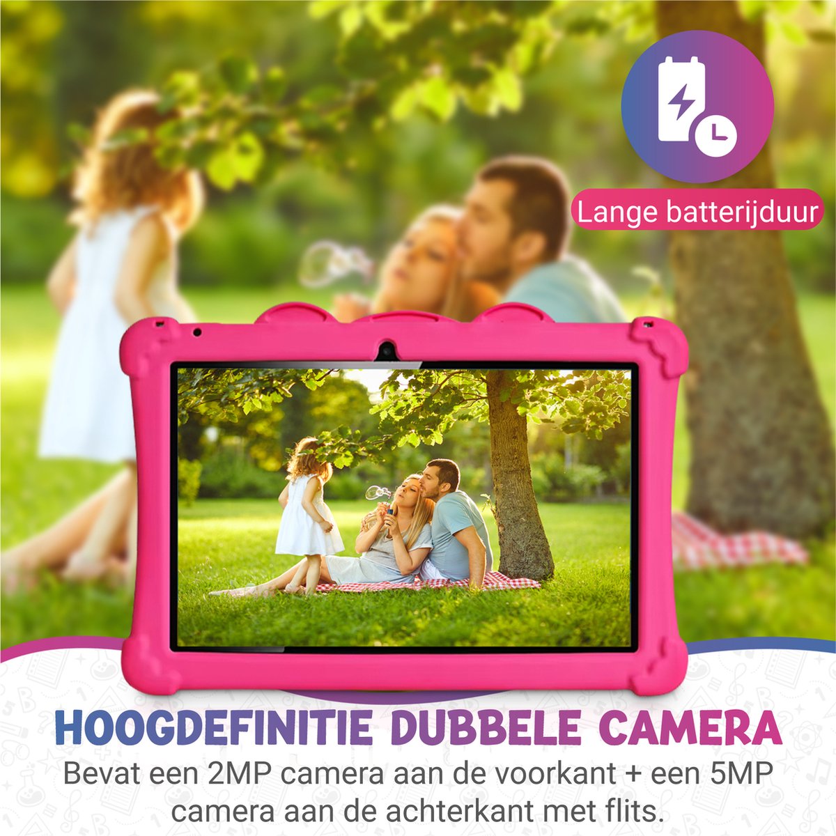 Rock&Rose Tablet Voor Kinderen - 10.1 Inch - Roze