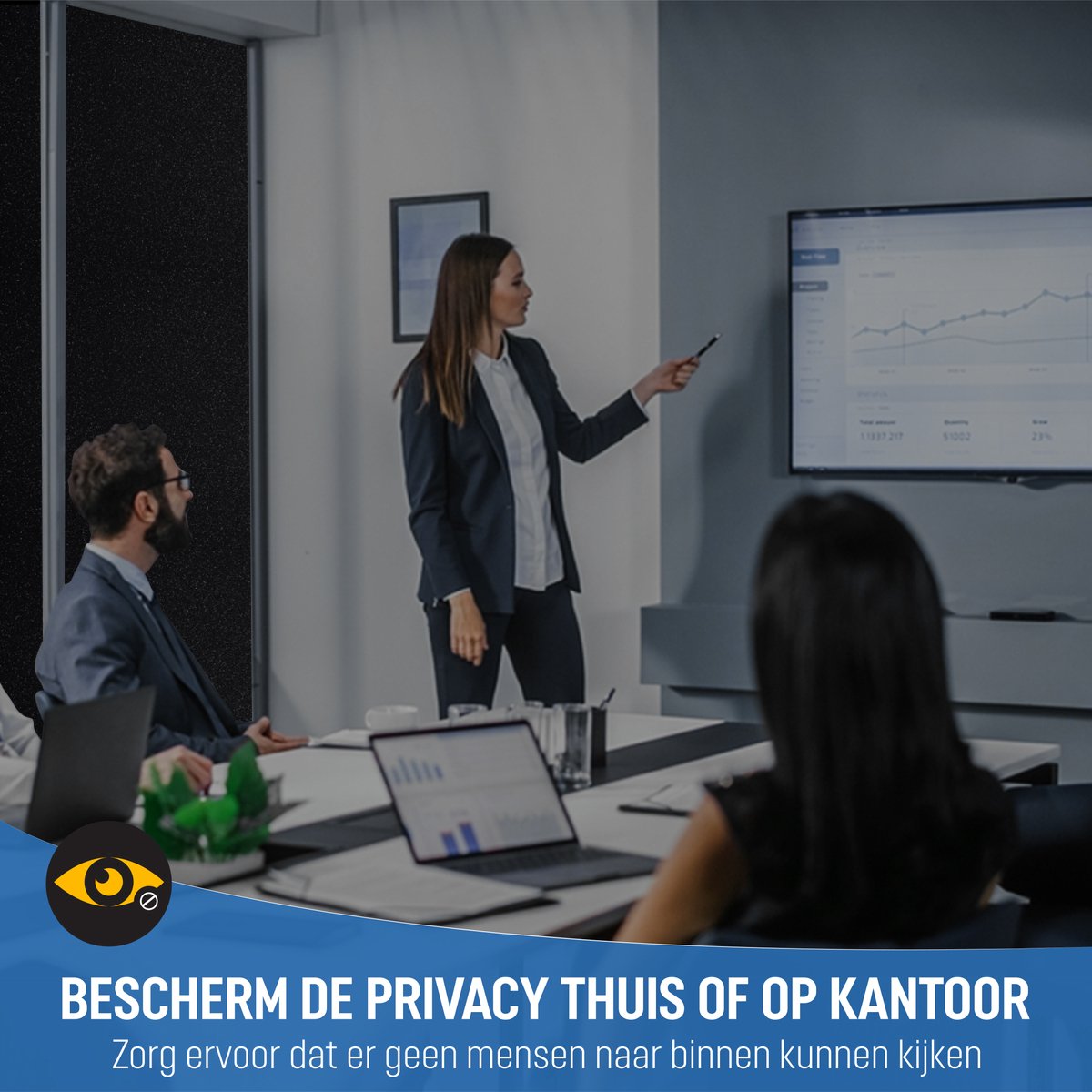 Rock&Rose Verduisteringsdoek - 60 cm x 200 cm - Zwart