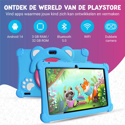 Rock&Rose Tablet Voor Kinderen - 10.1 Inch - Blauw