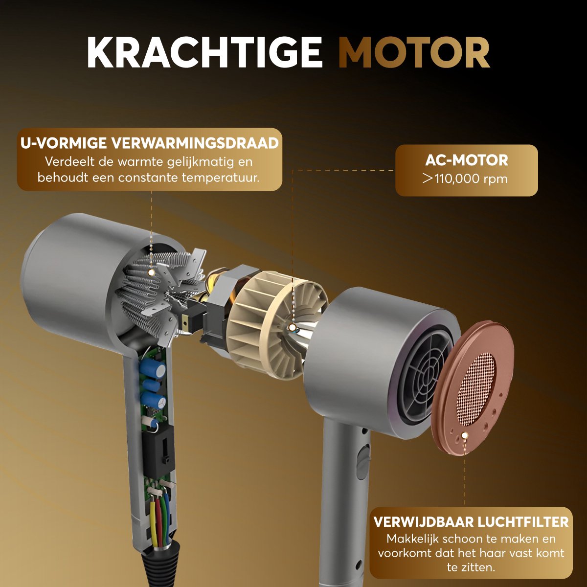 Rock&Rose Fohn met diffuser