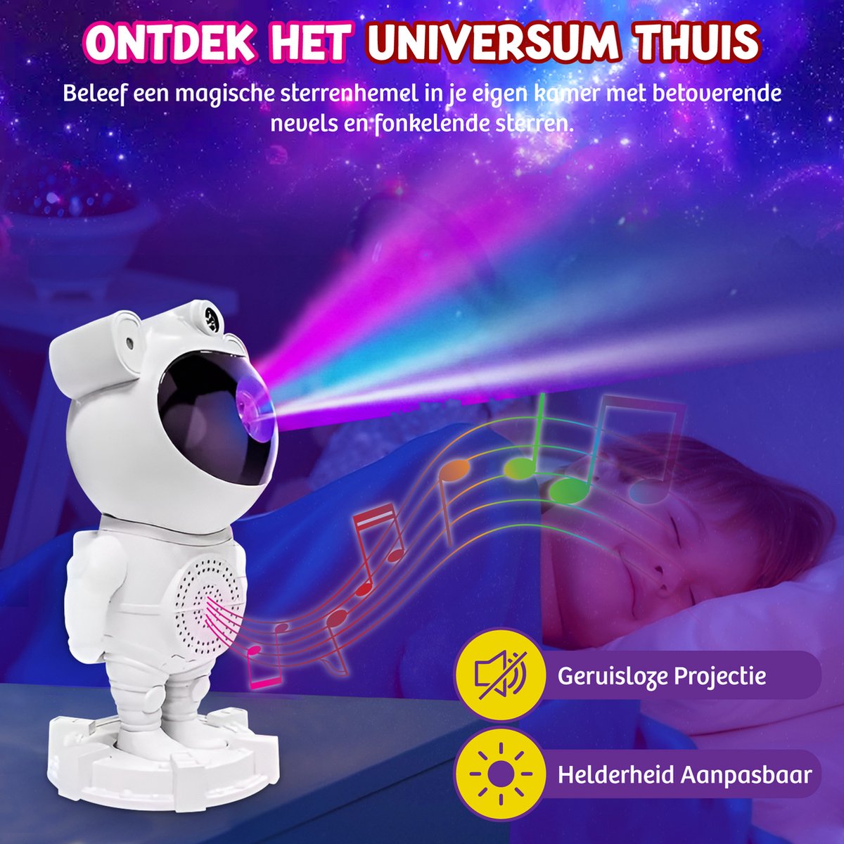 Rock&Rose Astronaut Sterren Projector