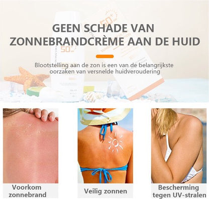 Zonnebrandcrème beschermt tegen de zon 