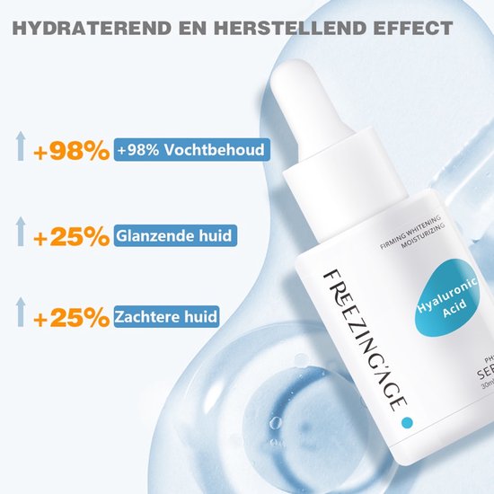 Freezing'Age Hyaluronzuur Serum - Anti-aging Gezichtsserum - Hyaluronic Acid - 30 ml.