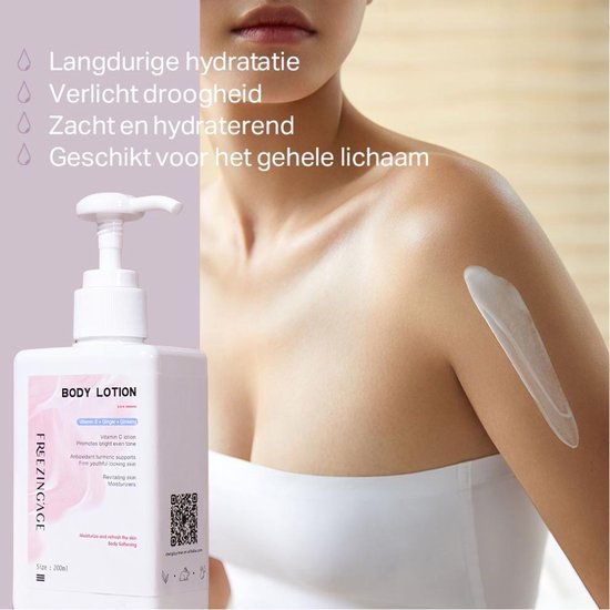 Body lotion op huid 