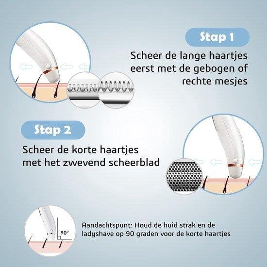 Ladyshave uitleg / stappenplan 