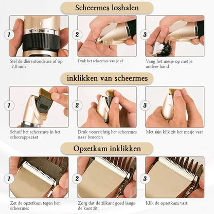 Hondentondeuse uitleg scheermes 