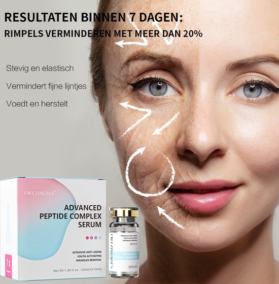 Anti-verouderingsserum verminderd rimpels en fijne lijntjes 