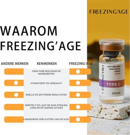 Freezing'Age Anti-Melanine Serum - Huidverzorging Pigmentvlekken - Pigmentvlekken Verwijderen - Hyperpigmentatie Donkere vlekken - 4x 10ml