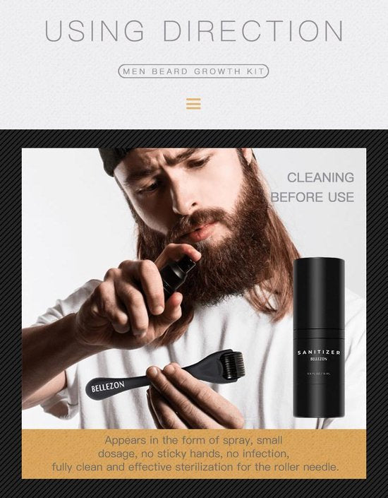 Baardgroei Kit uitleg gebruik 