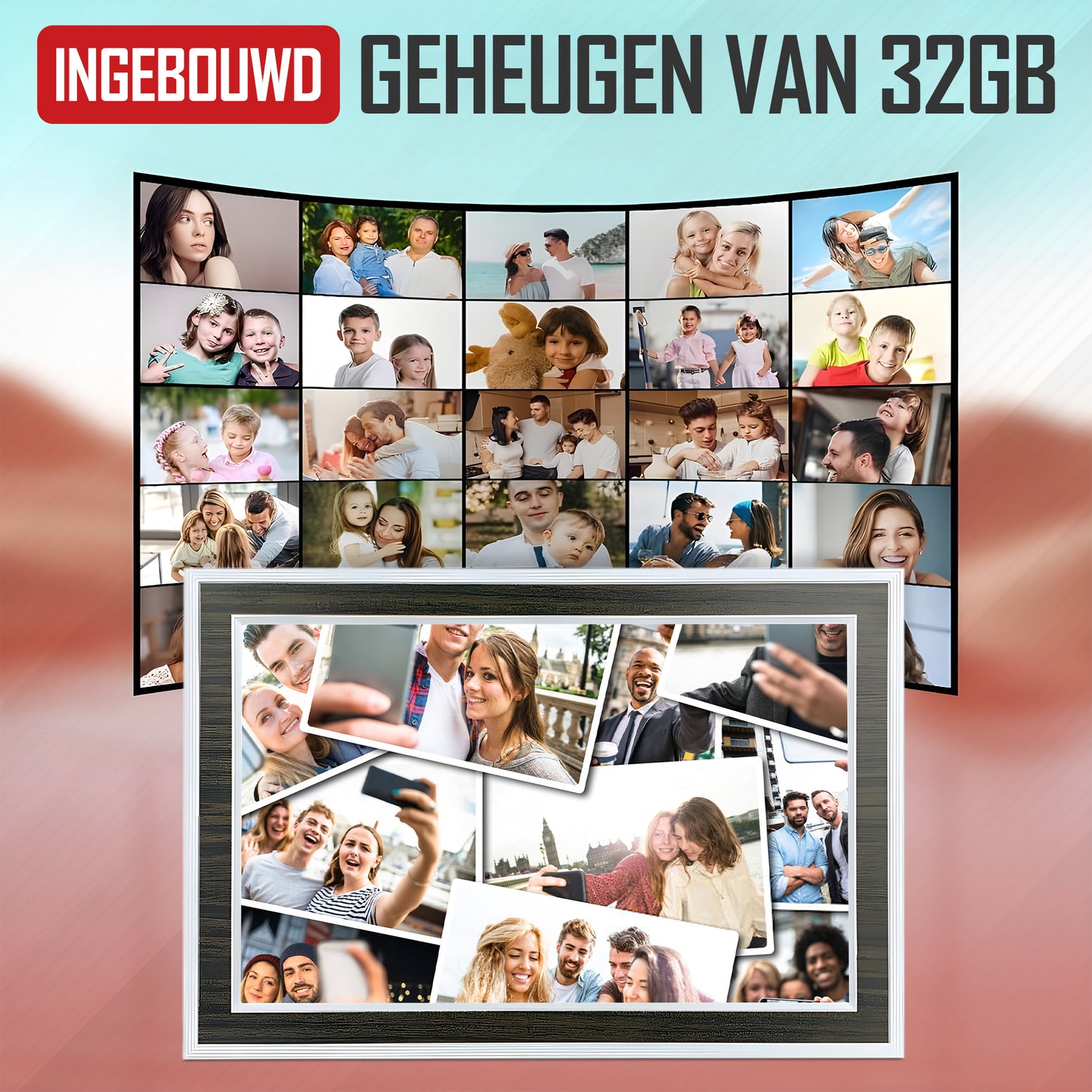 Rock&Rose X14 Digitale Fotolijst - 32 GB - 10.1 Inch.