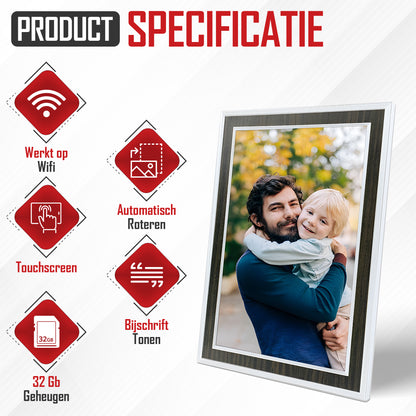 Rock&Rose X14 Digitale Fotolijst - 32 GB - 10.1 Inch.