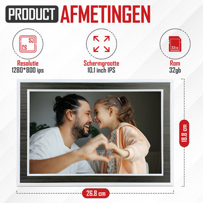 Rock&Rose X14 Digitale Fotolijst - 32 GB - 10.1 Inch.